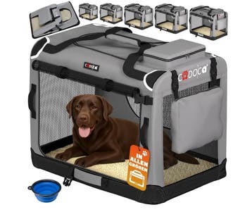 Hondentransportbox Grijs XXL 90x61x65cm (Voor in Huis), Verzenden, Nieuw