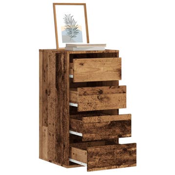 vidaXL Ladekast 40x41x76 cm bewerkt hout oud houtkleurig, Kinderen en Baby's, Verzenden, Nieuw
