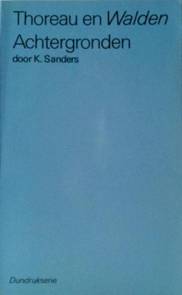 Thoreau en walden - Sanders, Boeken, Verzenden, Gelezen