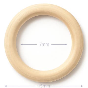 Houten Ring - 1,5 cm - Blank Beukenhout - Ultrafijn formaa, Hobby en Vrije tijd, Ophalen of Verzenden, Nieuw
