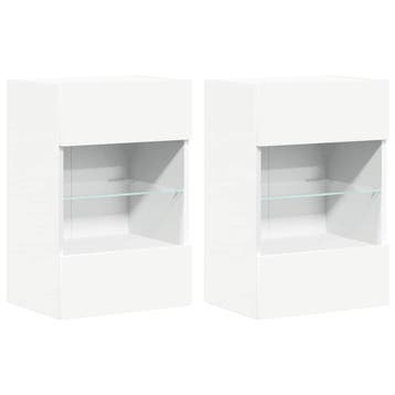 Zwevende TV Kast Set - Tweedekansje - OP=OP, Minder dan 50 cm, Gebruikt, Ophalen of Verzenden, Glas