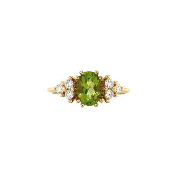 Audrey ring 14 krt - Lime, Sieraden, Tassen en Uiterlijk, Ophalen of Verzenden, Nieuw