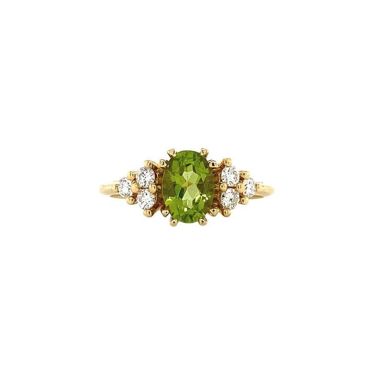 Audrey ring 14 krt - Lime, Sieraden, Tassen en Uiterlijk, Ringen, Ophalen of Verzenden