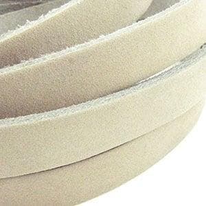 1 x DQ Suede 5mm glad 100cm  Vintage Taupe (DQ leer plat), Ophalen of Verzenden, Nieuw, Draad