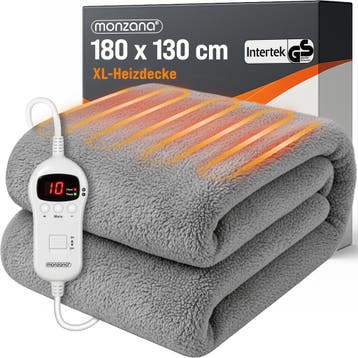 Elektrische Verwarmingsdeken Grijs 180x130cm met Timer, Verzenden, Nieuw