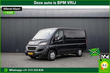 Peugeot Boxer 2.2 BlueHDi 120 L1H1 | 120 PK | 3-Zits | Cruis, Multifunctioneel stuurwiel, Stof, Gebruikt, Zwart
