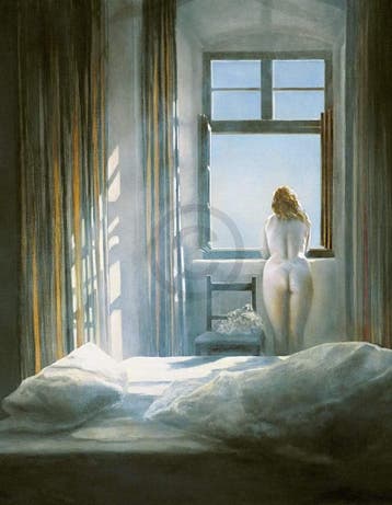 Kunstdruk Henning von Gierke - Morgensonne 70x90cm, Huis en Inrichting, Verzenden, Nieuw