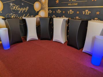 Topdesign statafels in het wit, zwart of met led huren,ACTIE, Ophalen, Nieuw