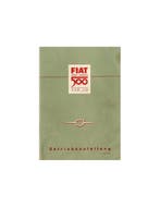 1957 FIAT 500 (TYPE 110) INSTRUCTIEBOEKJE DUITS, Auto diversen, Handleidingen en Instructieboekjes