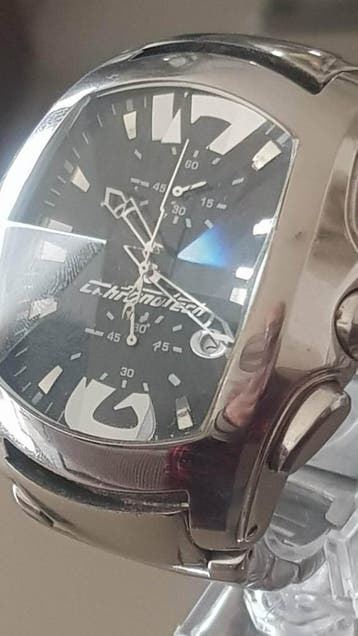 Vintage Chronotech met prisma glasplaat, Verzenden, Gebruikt