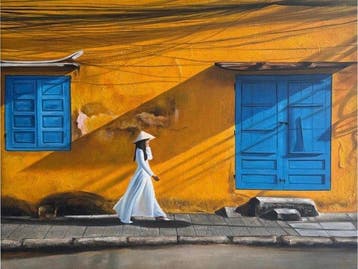 Nguyen Robert (1958) - Jaune Soleil 60 80 cm