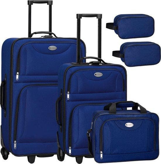 2dekans | Trolley Reiskofferset / Kofferset Athen - 5-delig, Sieraden, Tassen en Uiterlijk, Koffers, Zo goed als nieuw, Ophalen of Verzenden