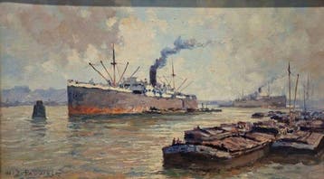 Henri Joseph Pauwels (1903-1983) - Haven uitzicht, Antiek en Kunst