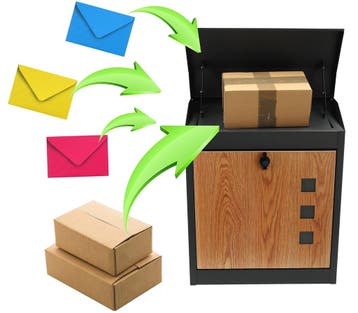 Pakketbox Metaal 52cm - Laatste Stuk! - Retour, Tuin en Terras, Brievenbussen, Ophalen of Verzenden, Zo goed als nieuw, Staal