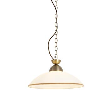 Klassieke hanglamp brons met opaal glas - Katarina, Verzenden, Nieuw, Classic-antique