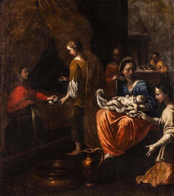 Scuola genovese (XVII) - Nascita della Vergine, Antiek en Kunst