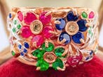Zonder minimumprijs - Ring - 9 kt. Roségoud, Zilver Robijn -, Nieuw