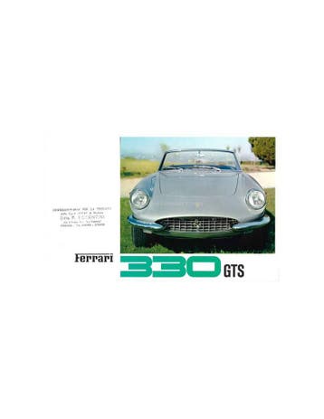 1967 FERRARI 330 GTS PININFARINA BROCHURE, Boeken, Nieuw, Ferrari, Author