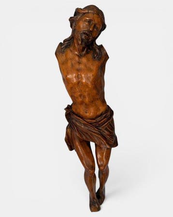 sculptuur, Cristo vivo / 17e eeuw - 34 cm - Buxushout, Antiek en Kunst