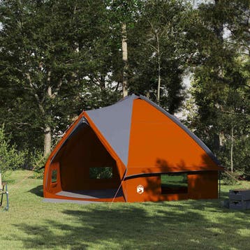 vidaXL Teepee Tent voor 10 Personen 10-persoons Grijs en, Verzenden, Nieuw, Tot en met 2