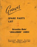 1967 - Greeves - Spare Parts List - 'Challenger' 24MX5, Verzenden, Overige merken