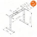 Los onderstel - Economy - Zit-Sta - Elektrisch - Zwart, Huis en Inrichting, Bureaus, Ophalen of Verzenden, Nieuw
