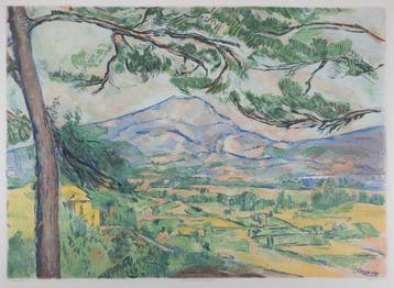 Paul Cézanne (1839-1906) - La Montagne Sainte Victoire au, Antiek en Kunst