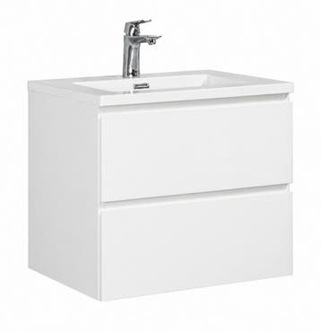 Badkamermeubel Set Angela 60cm Wit Badmeubel, Verzenden, Nieuw, Wastafelkast