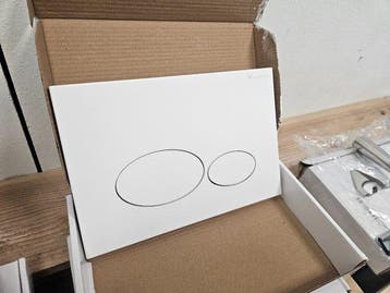 Wiesbaden X32 Metal Drukplaat – Mat Wit – Voor Geberit, Ophalen of Verzenden, Nieuw, Bad