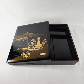 Mt. Fuji, Stone Lantern & Pine Tree Motif - Doos -