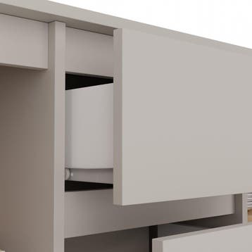 Dressoir - 120 cm 3 lades  creme creme (Dressoirs), Verzenden, Nieuw, Overige houtsoorten, Met lade(s)