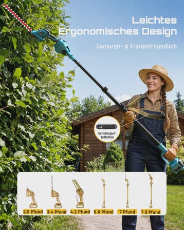 SEESII 6-in-1 Telescopische Snoeischaar & Heggenschaar - Bru, Verzenden, Nieuw