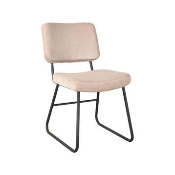 Stoel Noah | Naturel | Ribcord | Zwart Metalen Frame | 2, Verzenden, Nieuw in verpakking