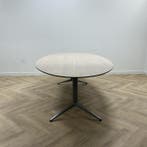 ovale vergadertafel 260x130 cm, midden eiken - grijs, Ophalen of Verzenden, Gebruikt, Bureau