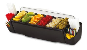 GGM Gastro | Garnituurstation - 6 bakjes - 3,3l - met deksel, Verzenden, Nieuw in verpakking, Overige typen
