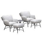 Garden Impressions Selene loungestoelen taupe - Tepa, Verzenden, Nieuw