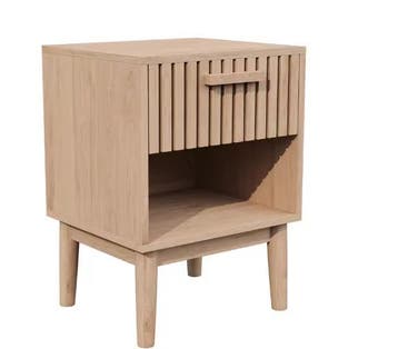 Boho Nachtkastje met Lade en Open Plank – Set van 2, Verzenden, Nieuw
