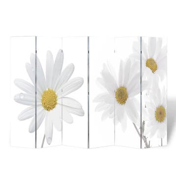 vidaXL Kamerscherm inklapbaar bloem 217x170 cm, Huis en Inrichting, Woonaccessoires | Kamerschermen, Verzenden, Nieuw