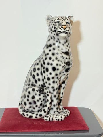 Ceramiche Boxer - Beeld, Leopardo delle nevi - 75 cm -