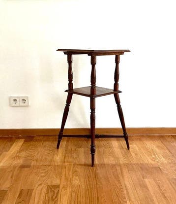 Bijzettafel - Hout - Gründerzeit bloementafel, Antiek en Kunst
