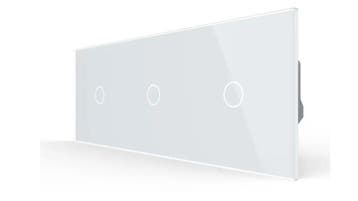 Livolo Touch Dimmer Wisselschakelaar | Wit | 1+1+1 | Glas, Ophalen of Verzenden, Nieuw, Schakelaar