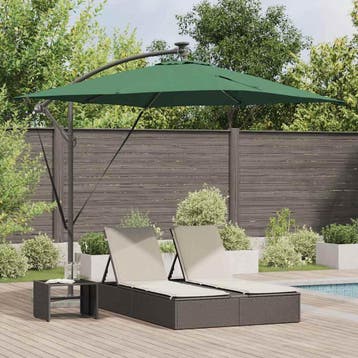 vidaXL Parasol Groen 249 x 249 x 250 cm Polyester en, Verzenden, Nieuw, 2 tot 3 meter
