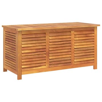vidaXL Tuinbox met jaloezieën 113x50x56 cm massief, Verzenden, Nieuw