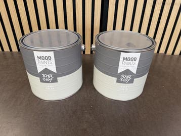Veiling - 2x Moodpaints Muurverf Jade Green- 2500 ml, Nieuw