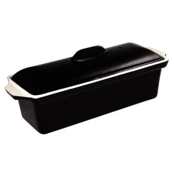 Zwarte gietijzeren paté terrine 1,3 Liter, Verzenden