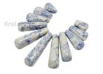 11 stuks Synt. Turquoise White/blue kralen afmetingen kra..., Ophalen of Verzenden, Nieuw, Kraal