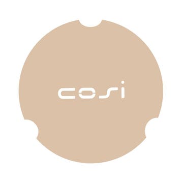 Cosi Fires tafelplaat rond glasset large - sandy beige, Tuin en Terras, Verzenden, Nieuw