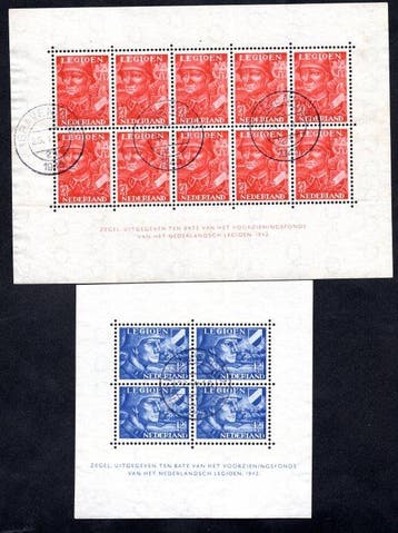 Nederland 1942 - Legioenvellen - Gratis verzending, Postzegels en Munten, Postzegels | Nederland, Gestempeld