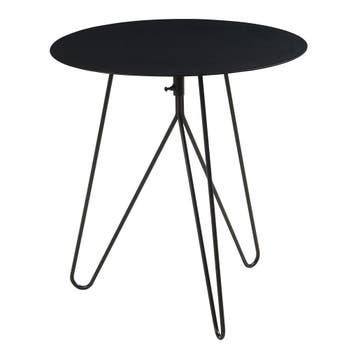 Bijzettafel Nopimi rond metaal 45x43 cm zwart mat [en.casa], Huis en Inrichting, Verzenden, Nieuw