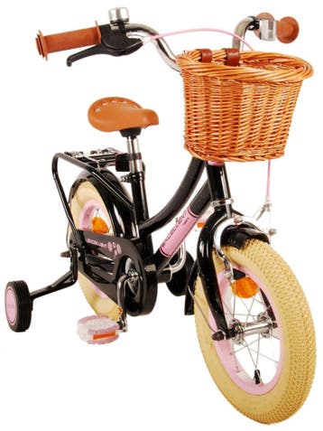 Volare Excellent Kinderfiets - Meisjes - 12 inch - Zwart, Overige merken, Zijwieltjes, Nieuw, Ophalen of Verzenden